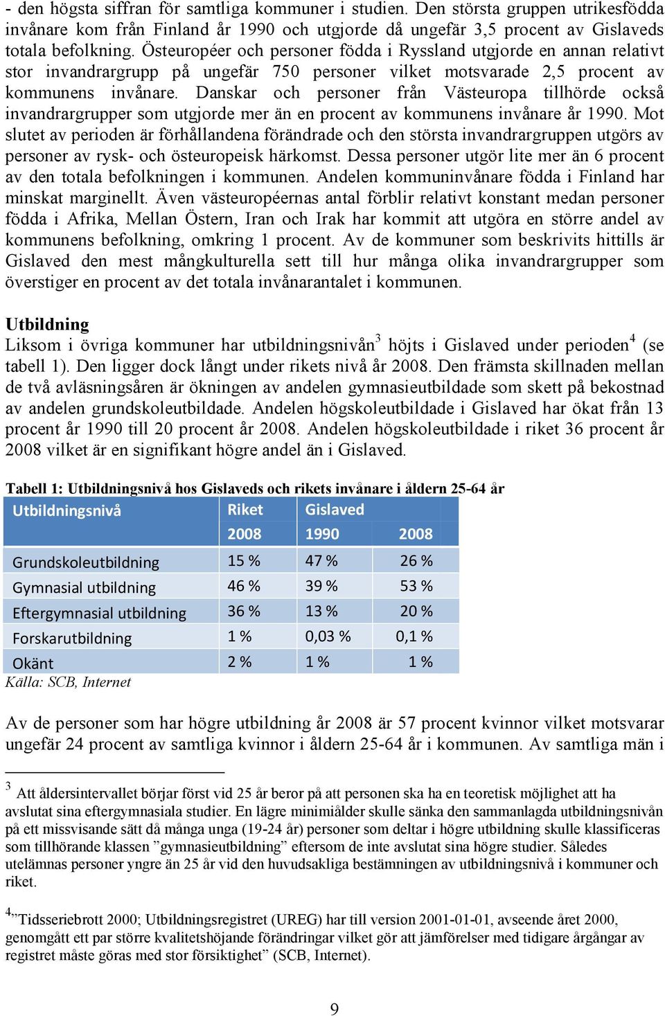 Danskar och personer från Västeuropa tillhörde också invandrargrupper som utgjorde mer än en procent av kommunens invånare år 1990.