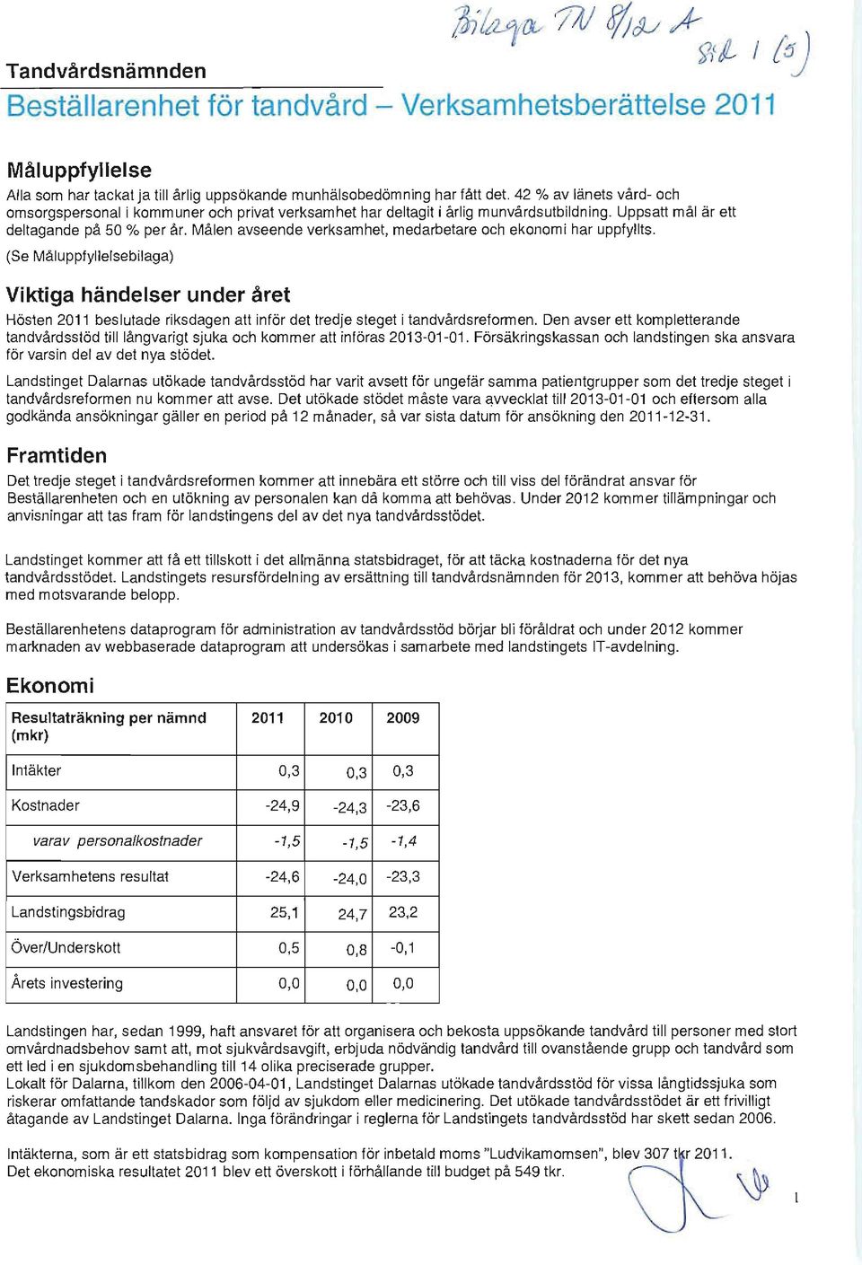 Målen avseende verksamhet, medarbetare och ekonomi har uppfyllts.