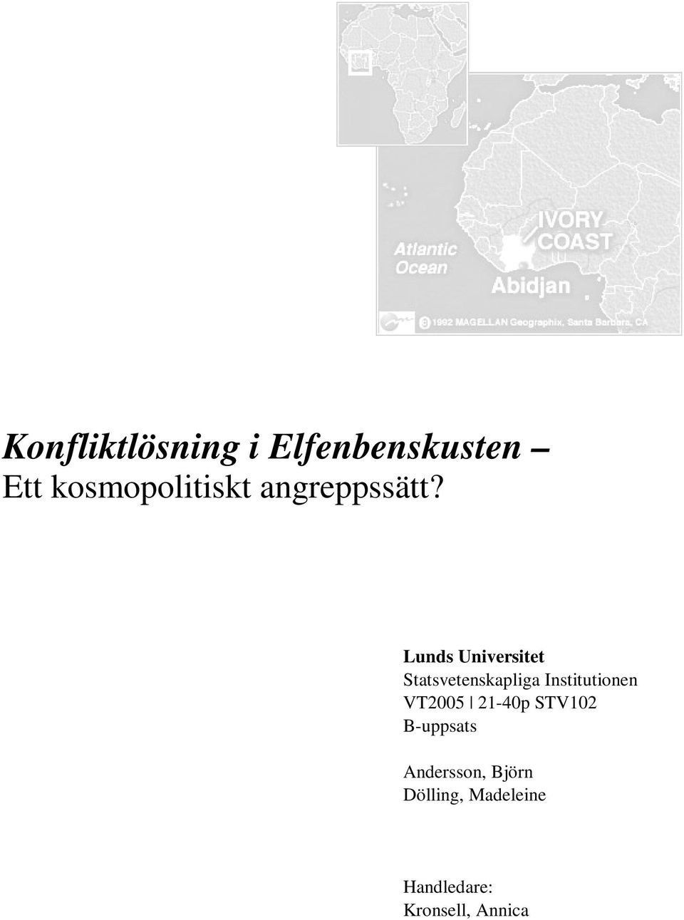 Lunds Universitet Statsvetenskapliga Institutionen
