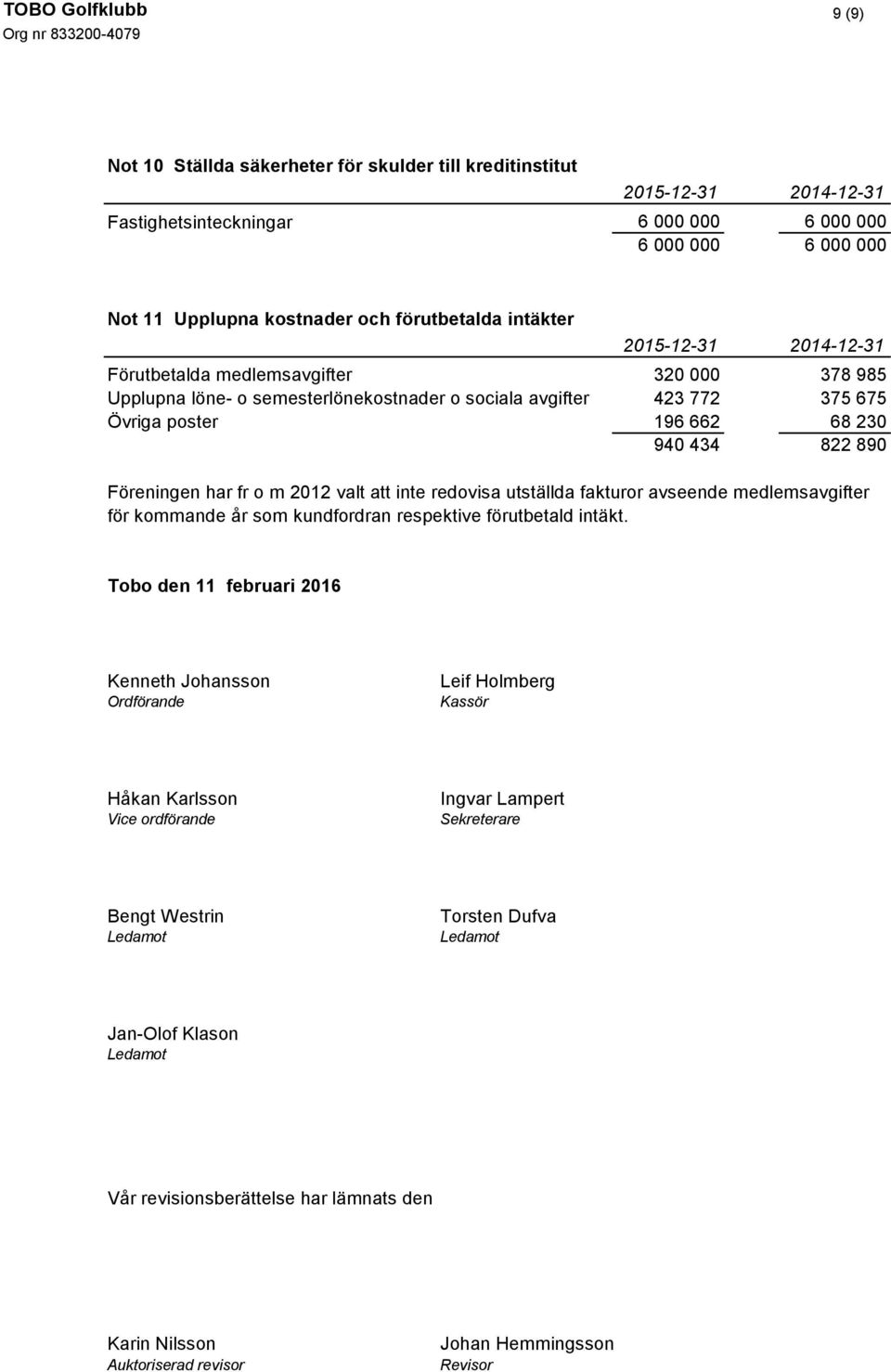 redovisa utställda fakturor avseende medlemsavgifter för kommande år som kundfordran respektive förutbetald intäkt.