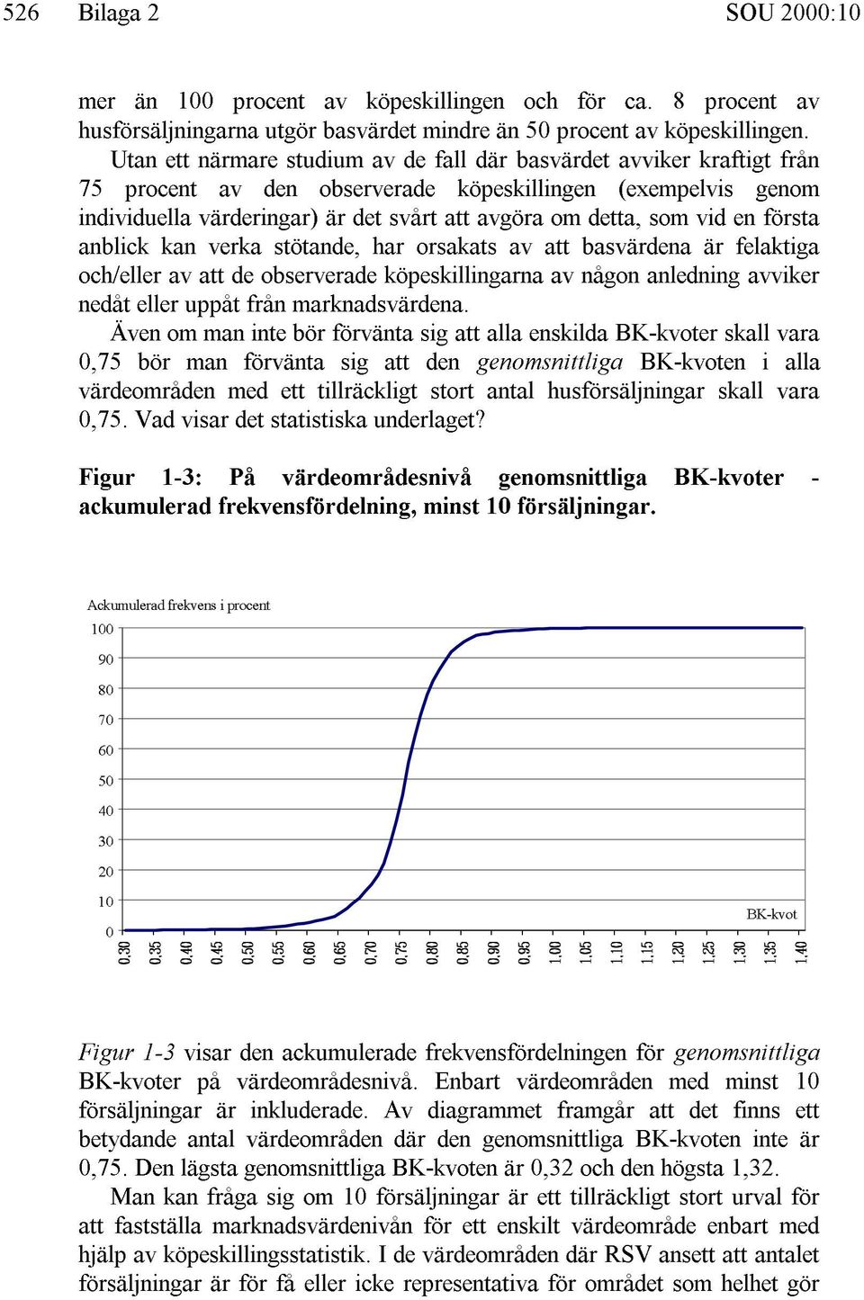 vid en första anblick kan verka stötande, har orsakats av att basvärdena är felaktiga och/eller av att de observerade köpeskillingarna av någon anledning avviker nedåt eller uppåt från