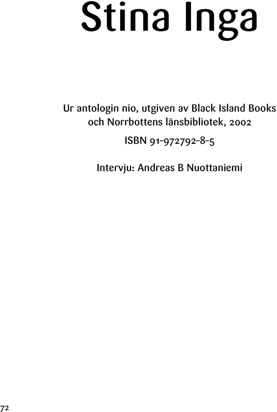 Norrbottens länsbibliotek, 2002 ISBN