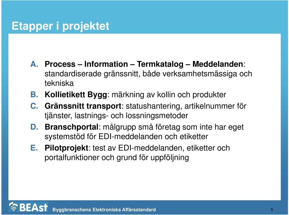 Kollietikett Bygg: märkning av kollin och produkter C.