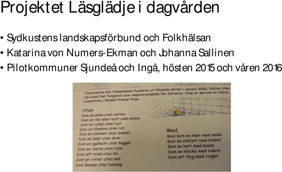 Numers-Ekman och Johanna Sallinen