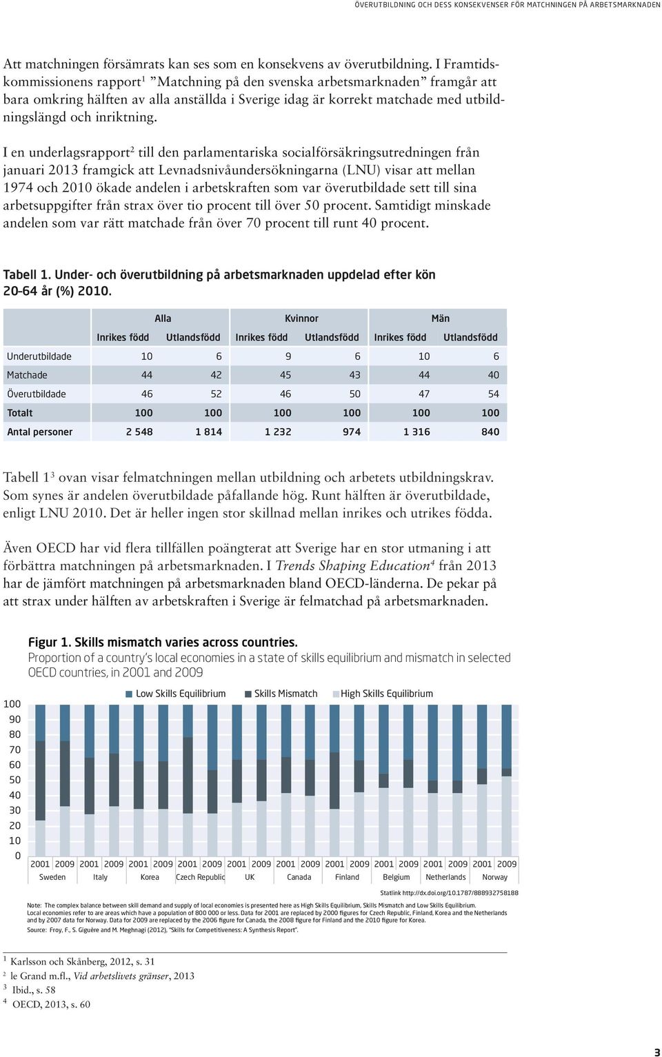 I en underlagsrapport 2 till den parlamentariska socialförsäkringsutredningen från januari 2013 framgick att Levnadsnivåundersökningarna (LNU) visar att mellan 1974 och 2010 ökade andelen i