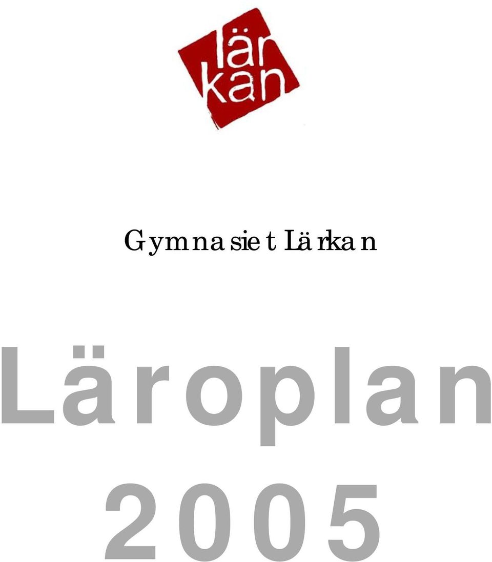 Läroplan