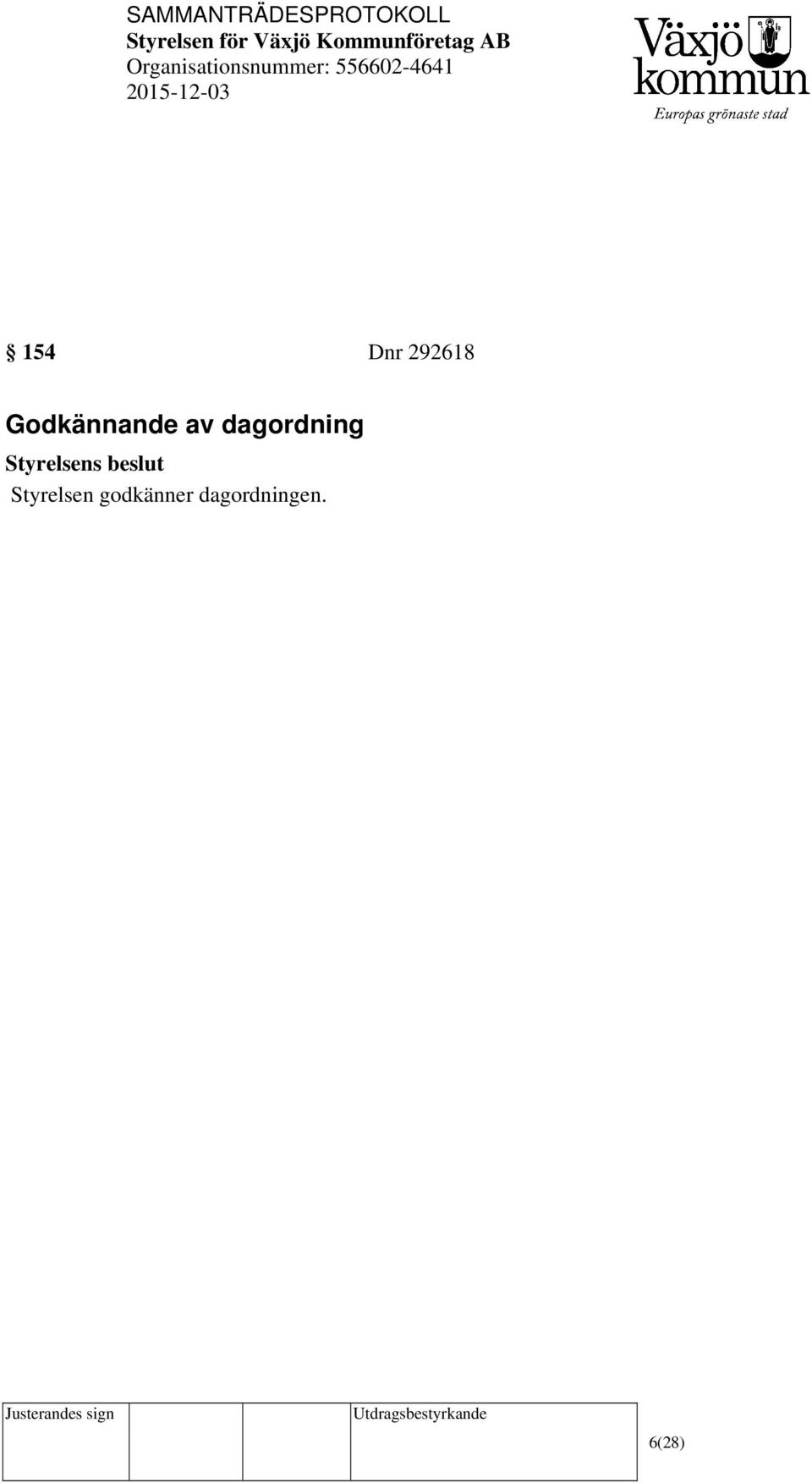 dagordning