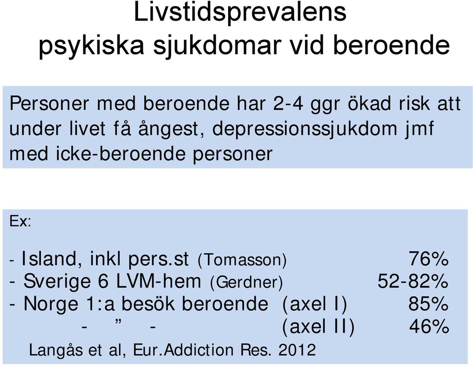 Ex: - Island, inkl pers.