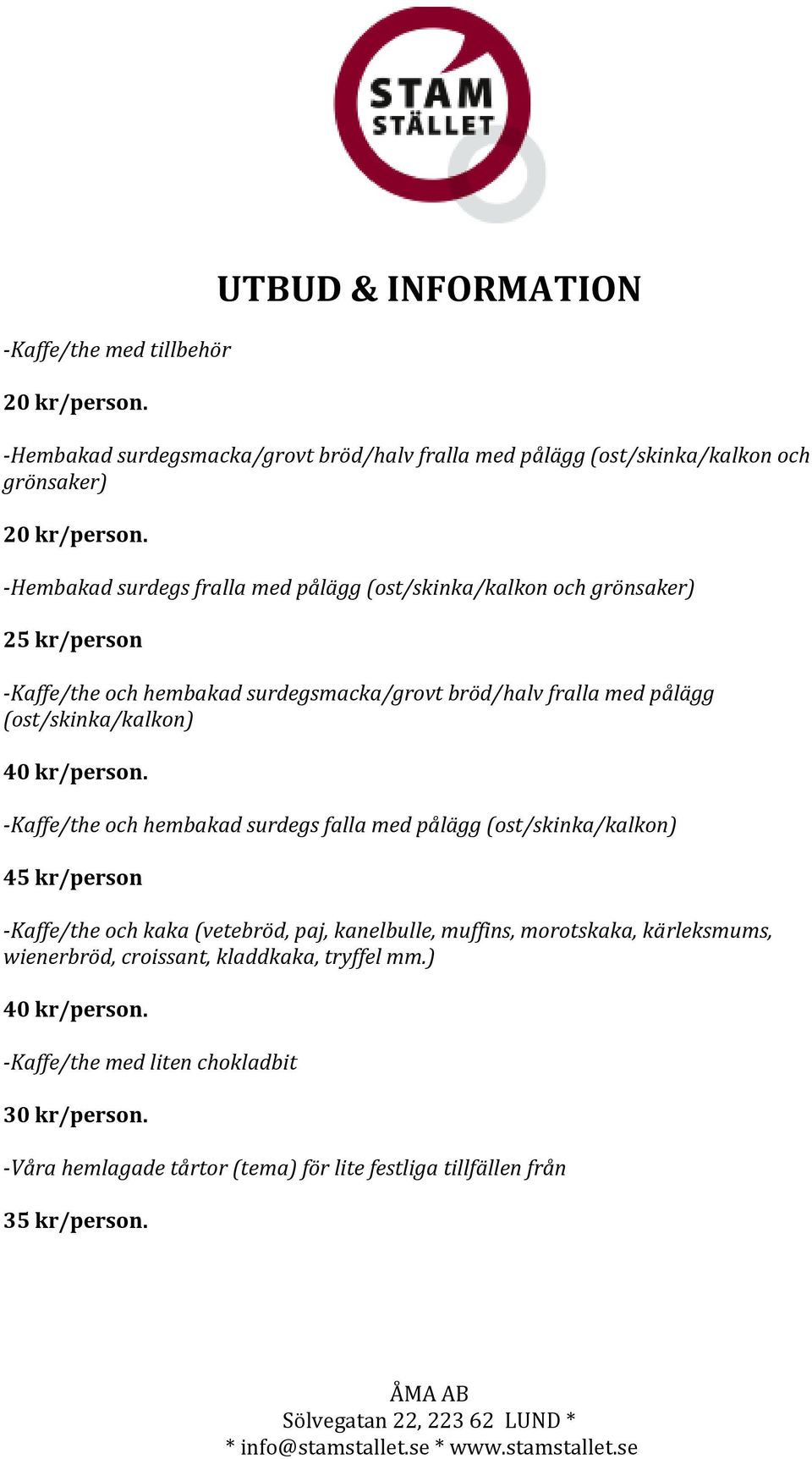 40 kr/person.