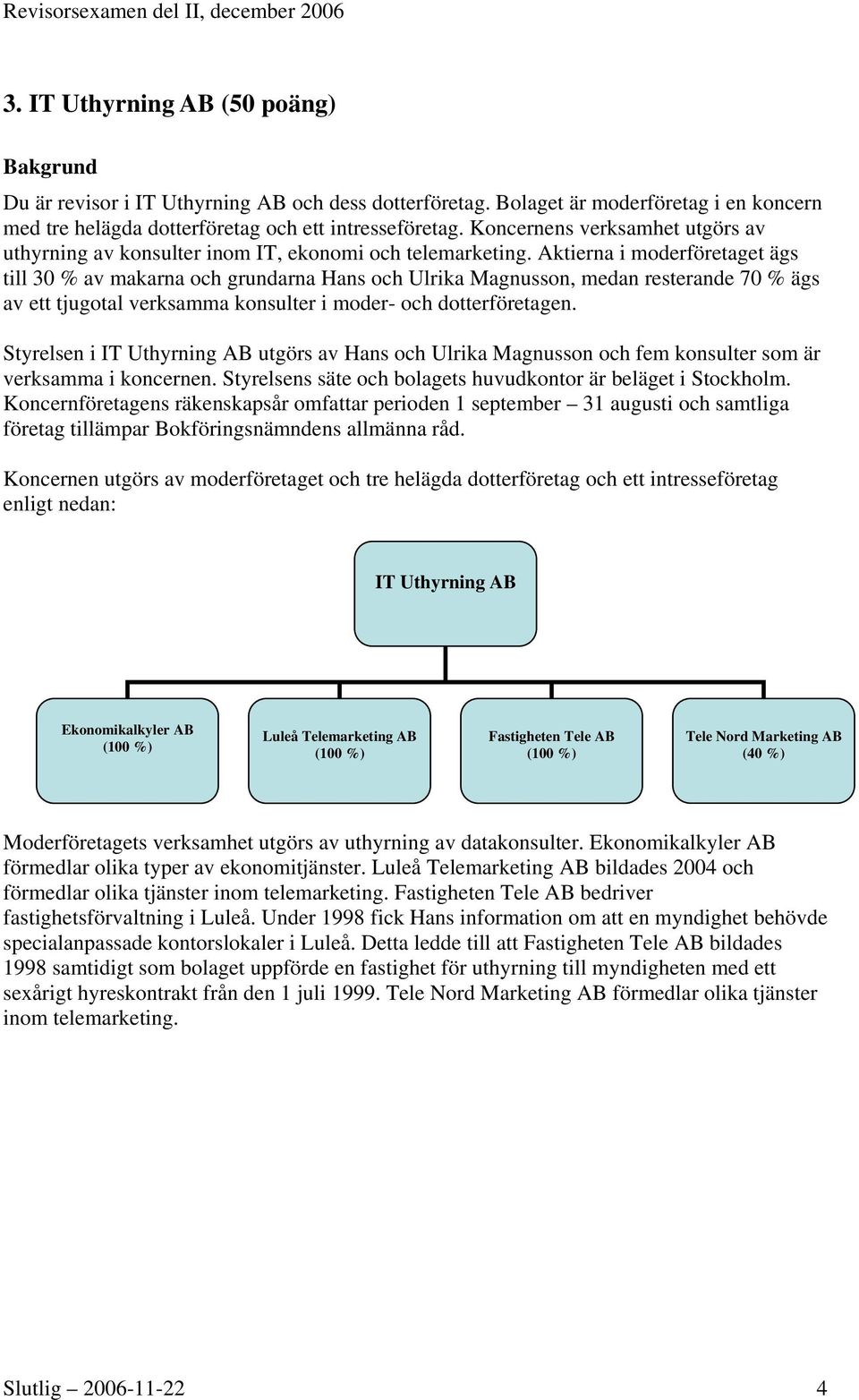 Aktierna i moderföretaget ägs till 30 % av makarna och grundarna Hans och Ulrika Magnusson, medan resterande 70 % ägs av ett tjugotal verksamma konsulter i moder- och dotterföretagen.