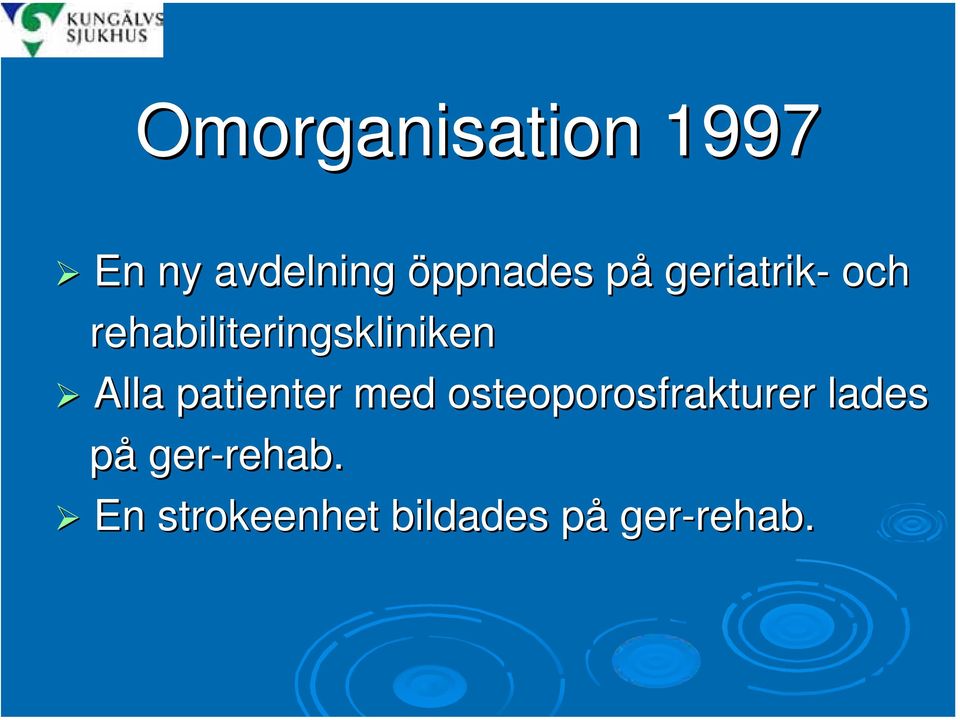 patienter med osteoporosfrakturer lades på