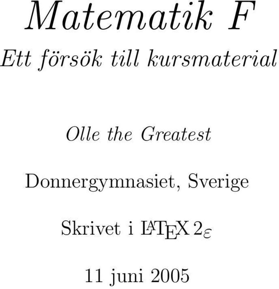 Greatest Donnergymnasiet,