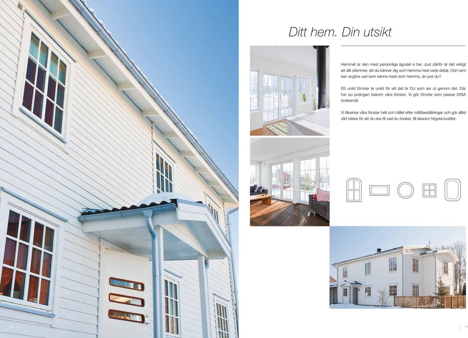 Och vem kan avgöra vad som känns mest som hemma, än just du? Ett unikt fönster är unikt för att det är DU som ser ut genom det.