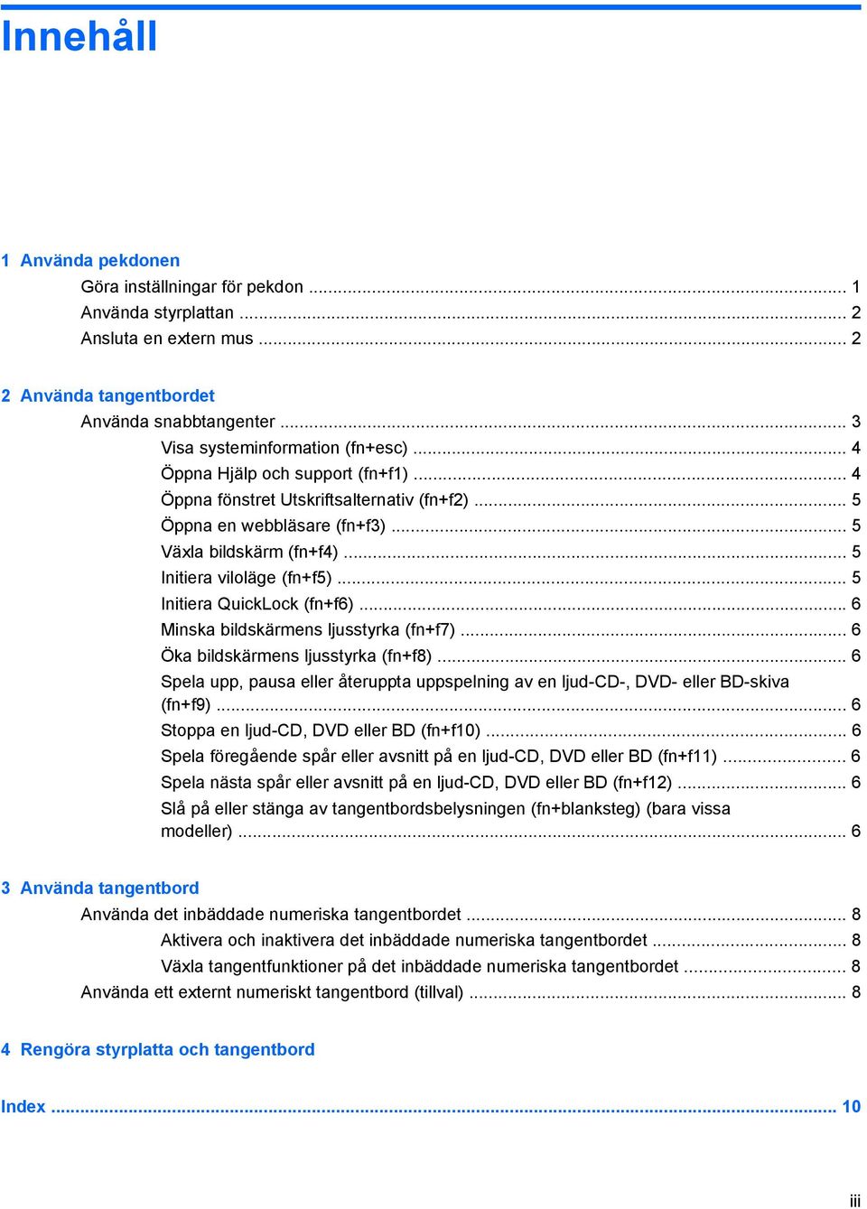 Pekdon och tangentbord Användarhandbok - PDF Free Download