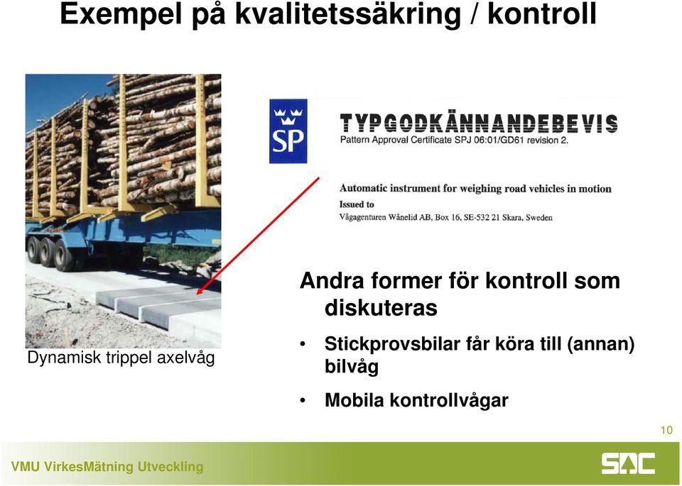 kontroll som diskuteras Stickprovsbilar får