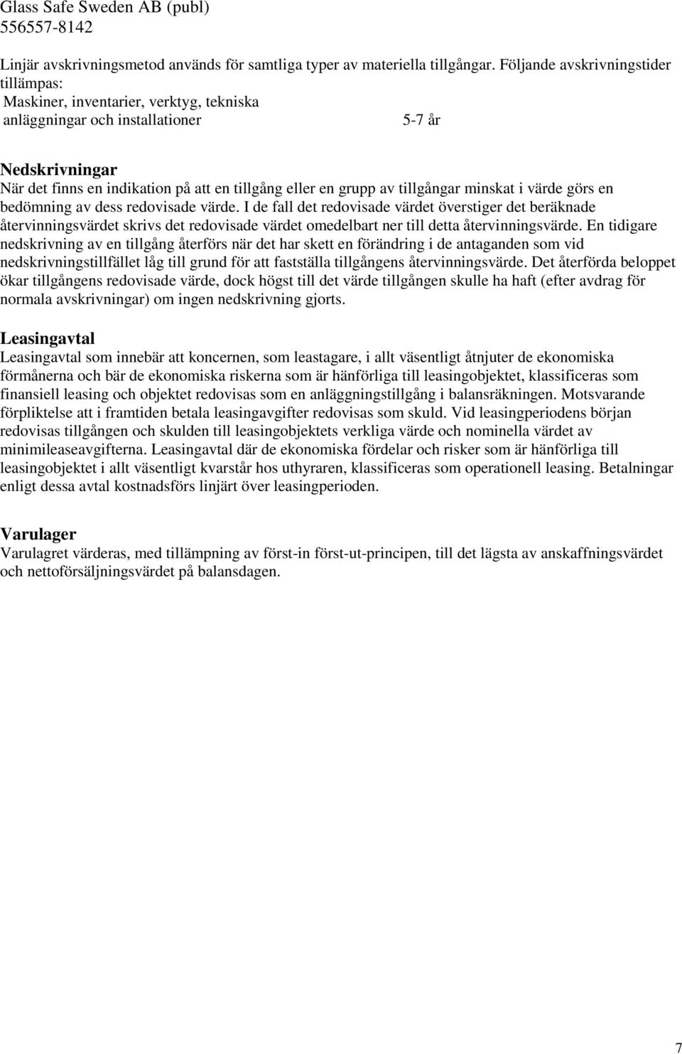 tillgångar minskat i värde görs en bedömning av dess redovisade värde.