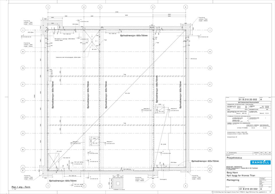 2500 2500 200 Betngplate til gasslager. 30001300mm tykkelse 150mm 700 Bjelkedimensjn 600700mm 11000 4900 Prt 4000 mm 200 Avstand fra akse XPS 100mm Vaskerenne med innstøpningsgds.