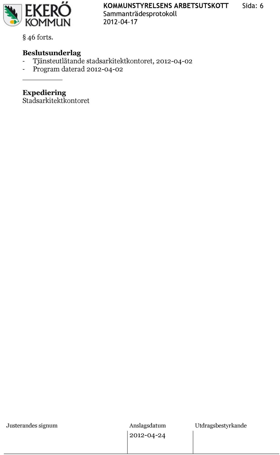 Beslutsunderlag - Tjänsteutlåtande