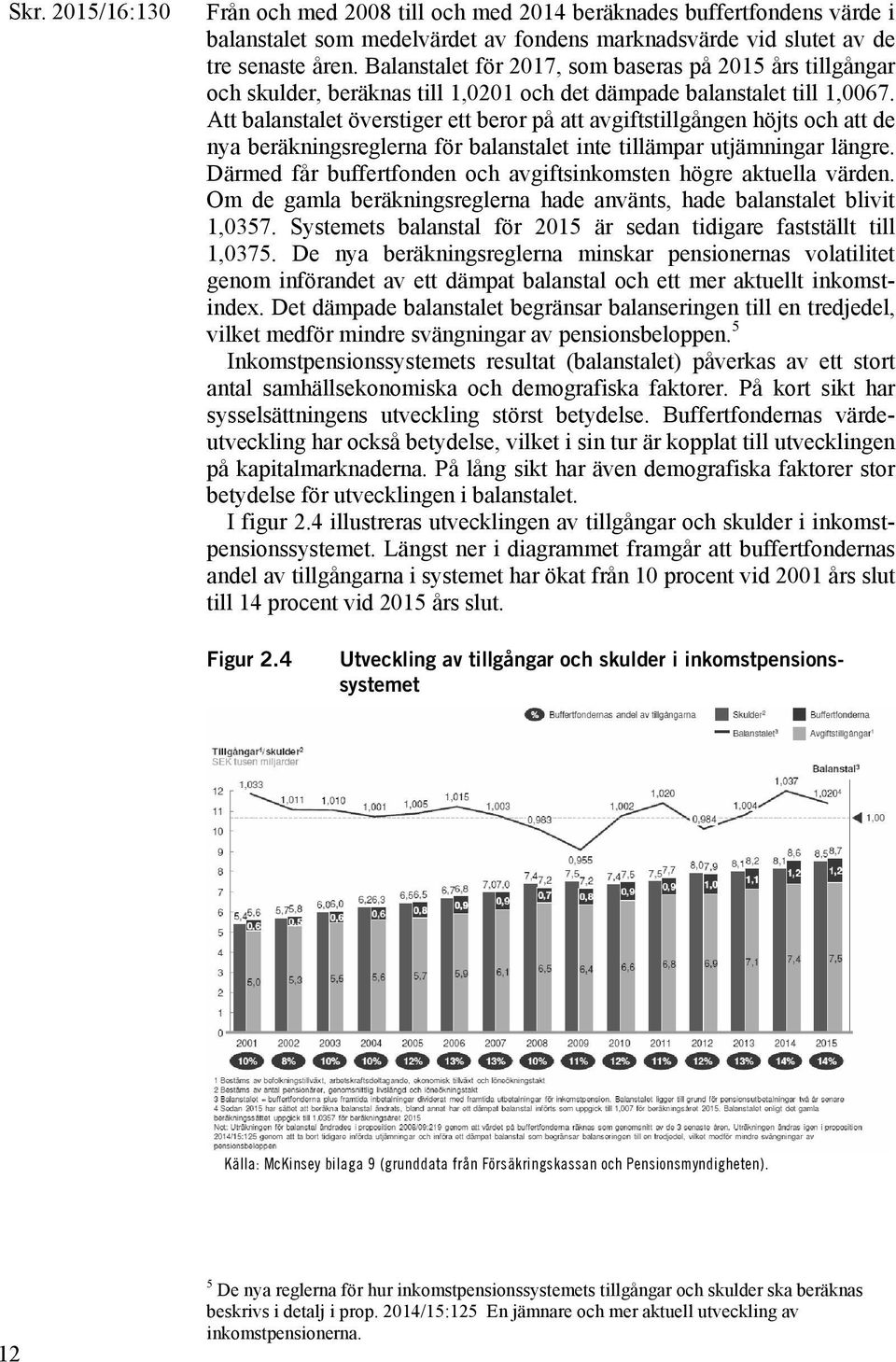 Att balanstalet överstiger ett beror på att avgiftstillgången höjts och att de nya beräkningsreglerna för balanstalet inte tillämpar utjämningar längre.