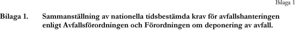 tidsbestämda krav för