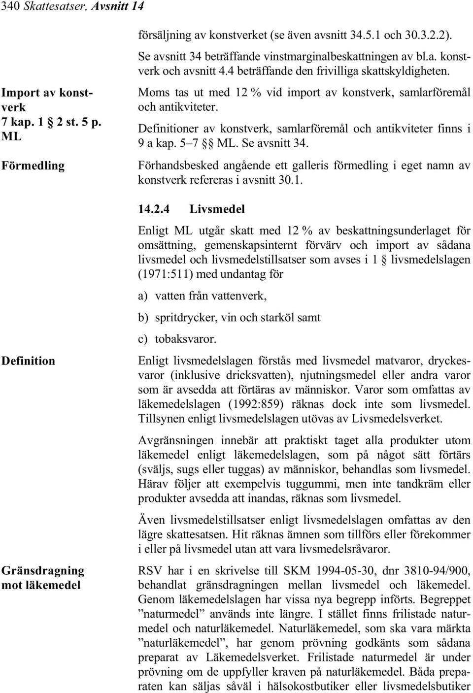 Moms tas ut med 12 % vid import av konstverk, samlarföremål och antikviteter. Definitioner av konstverk, samlarföremål och antikviteter finns i 9 a kap. 5 7 ML. Se avsnitt 34.