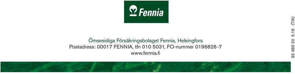 00017 FENNIA, tfn 010 5031,