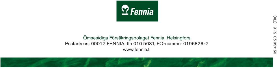 00017 FENNIA, tfn 010 5031,