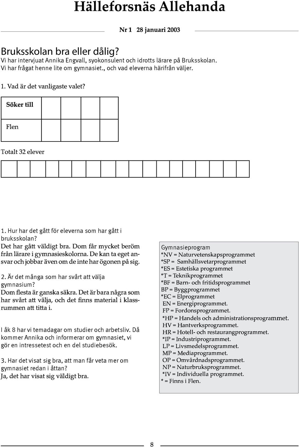 Hur har det gått för eleverna som har gått i `65O()'!0"+!,)9!)09"!-`('0"#!"!,1+"!)65 bruksskolan? "355(,!:'%:!%-!")&1"'!:&0$N!86B 2(',,)5!'("%!$%9$!))/ 2.