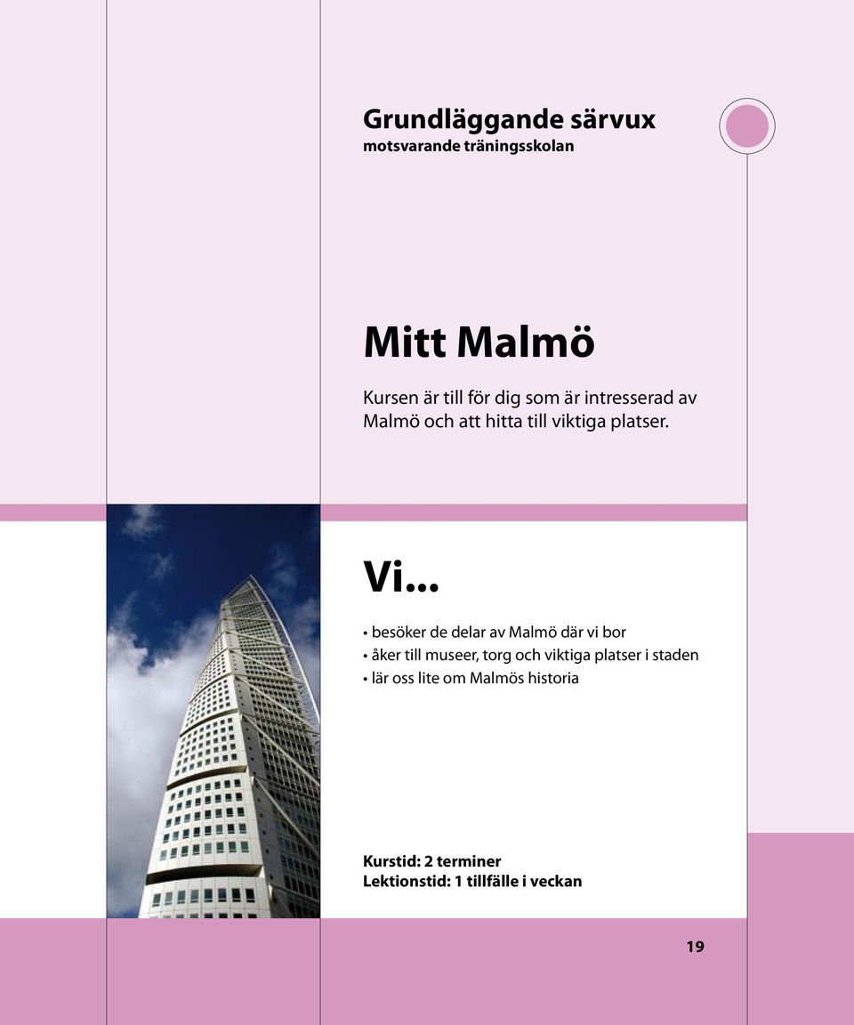 besöker de delar av Malmö där vi bor åker till museer, torg och viktiga platser