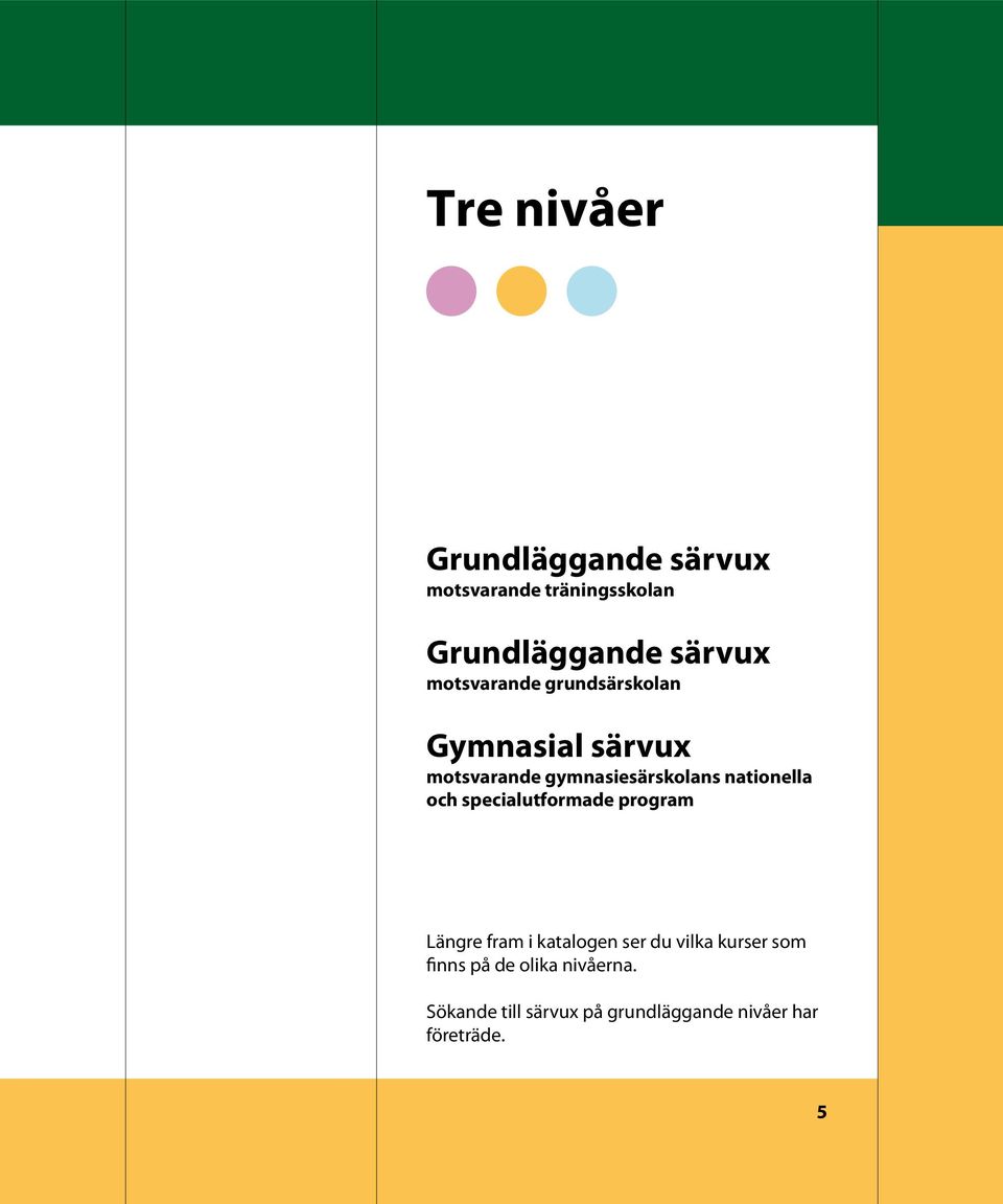 nationella och specialutformade program Längre fram i katalogen ser du vilka