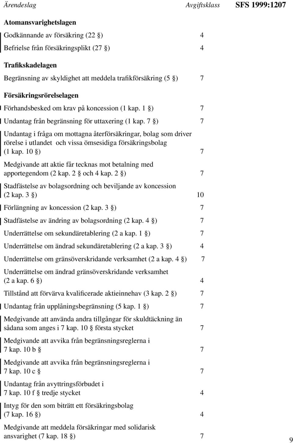 7 ) 7 Undantag i fråga om mottagna återförsäkringar, bolag som driver rörelse i utlandet och vissa ömsesidiga försäkringsbolag (1 kap.