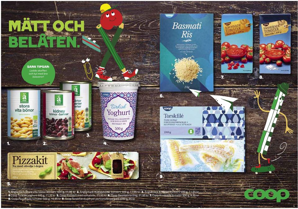 Änglamark Kikärtor konserv 400 g, 11,95 kr 4 Coop Turkisk yoghurt 500 g, 11,20 kr 5.