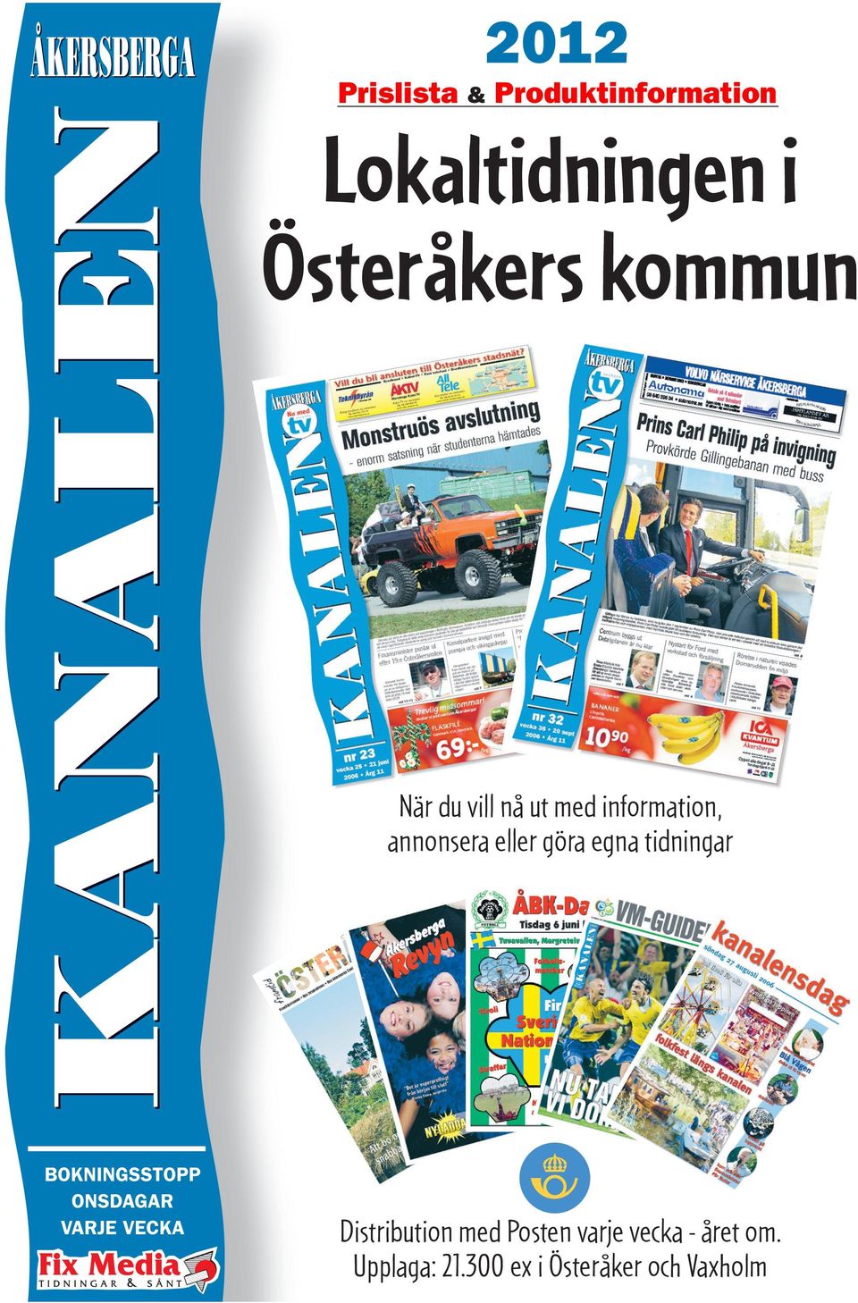 ut med information, annonsera eller göra egna tidningar Distribution