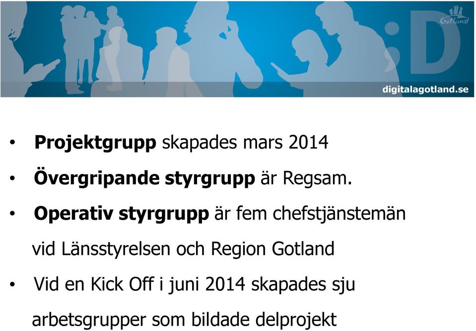 Operativ styrgrupp är fem chefstjänstemän vid