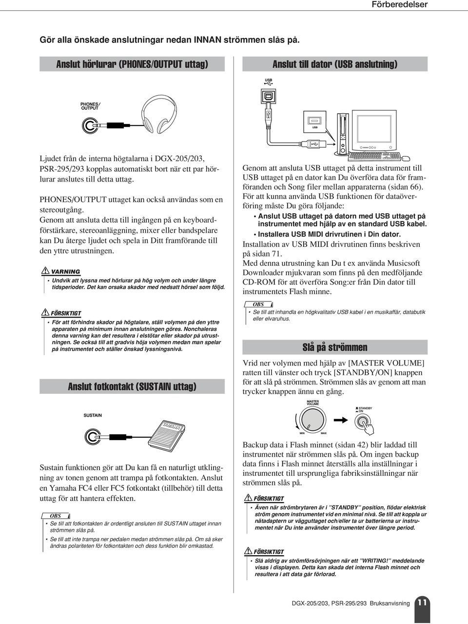 uttag. PHONES/OUTPUT uttaget kan också användas som en stereoutgång.