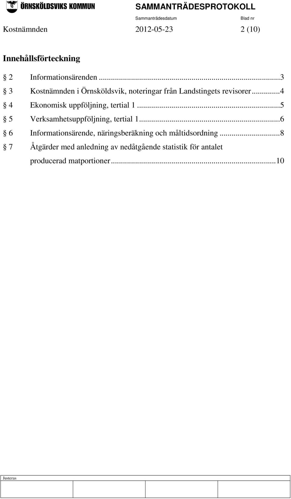 .. 4 4 Ekonomisk uppföljning, tertial 1... 5 5 Verksamhetsuppföljning, tertial 1.