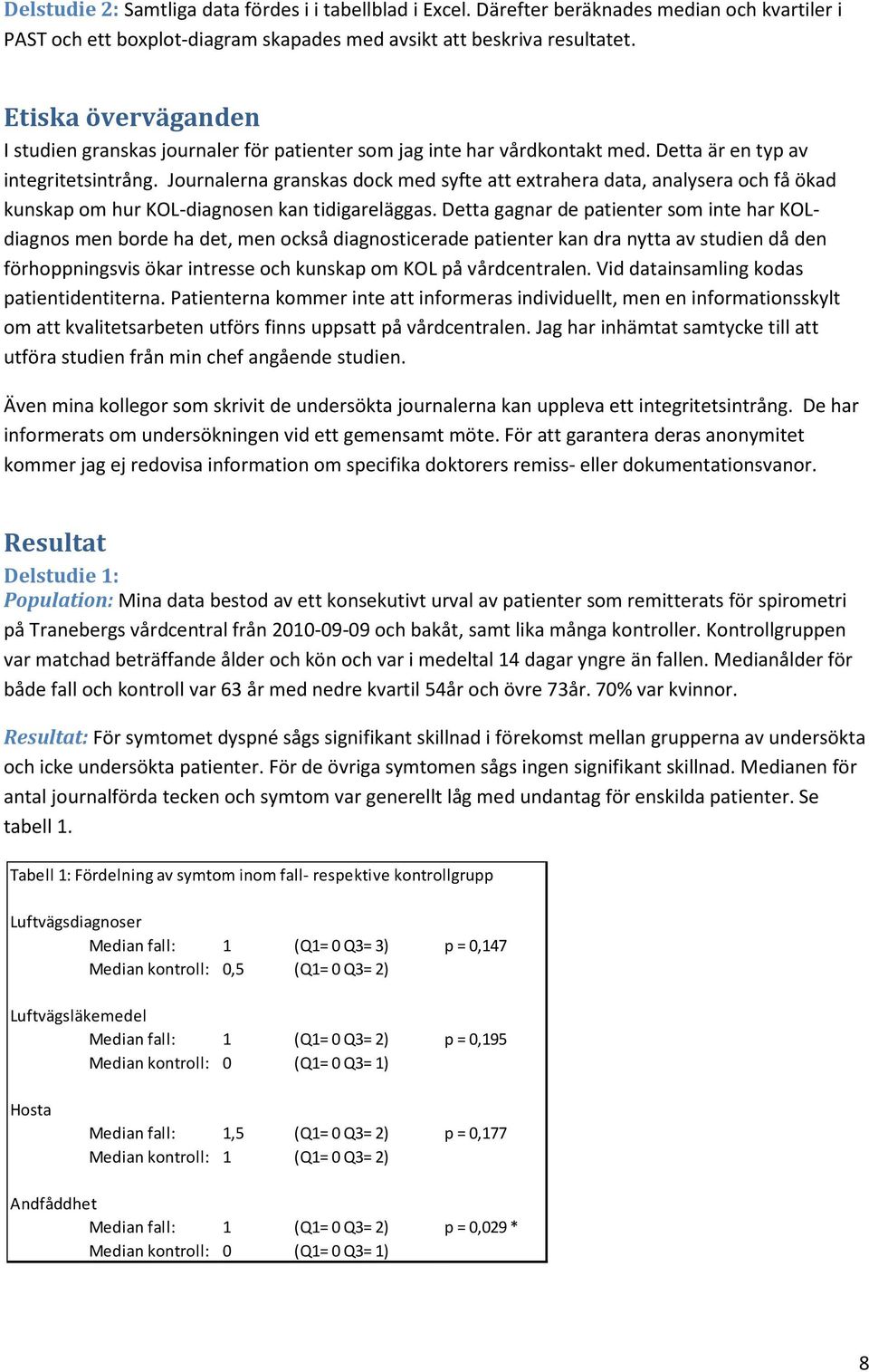 Journalerna granskas dock med syfte att extrahera data, analysera och få ökad kunskap om hur KOL-diagnosen kan tidigareläggas.