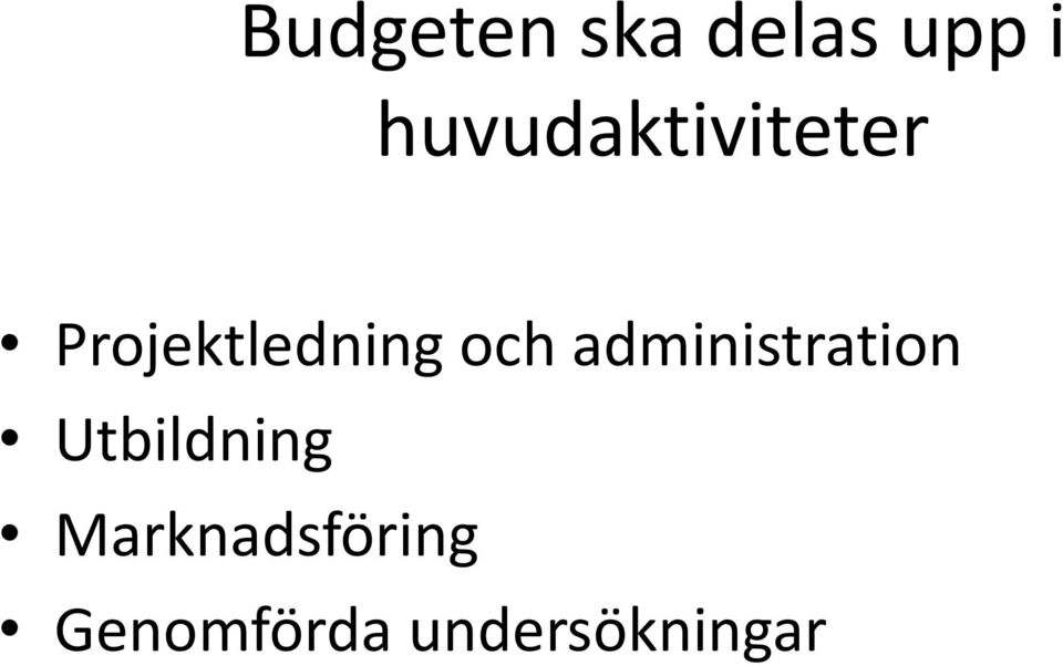 och administration Utbildning