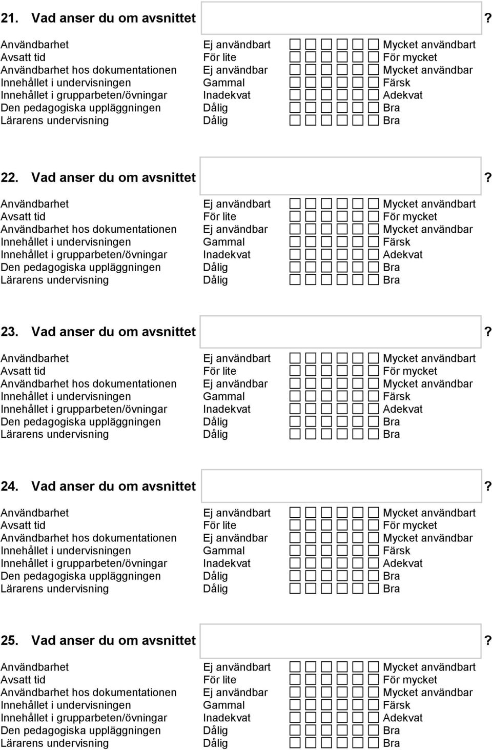 Vad anser du om avsnittet? 24.