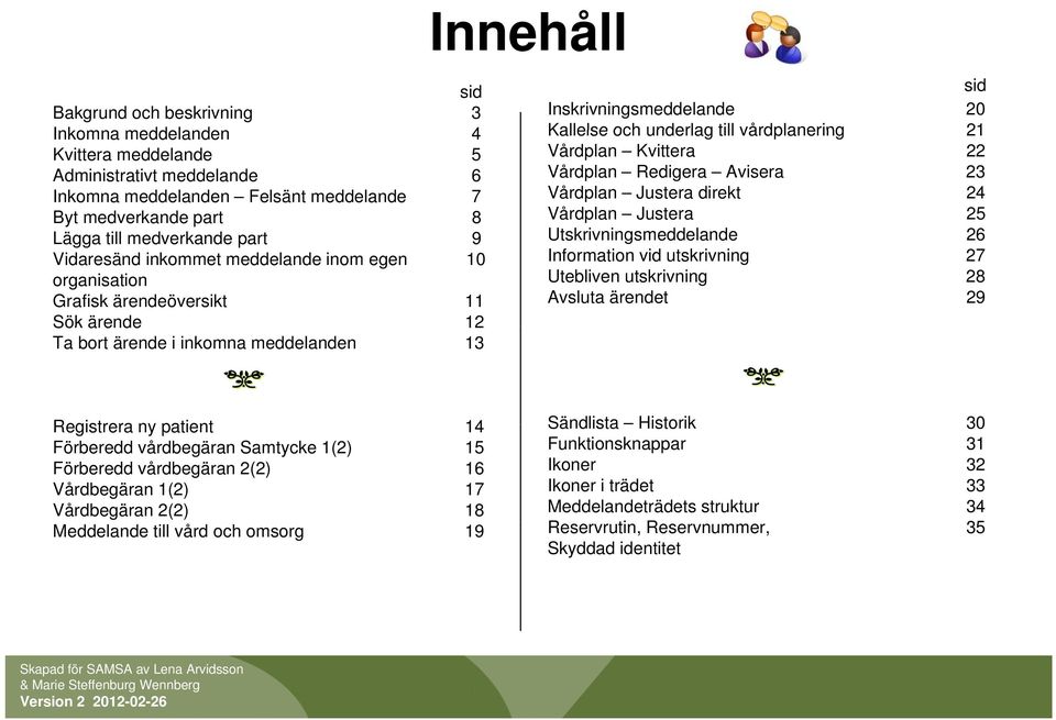 vårdplanering Vårdplan Kvittera Vårdplan Redigera Avisera Vårdplan Justera direkt Vårdplan Justera 5 Utskrivningsmeddelande i d 6 Information vid utskrivning 7 Utebliven utskrivning 8 Avsluta ärendet