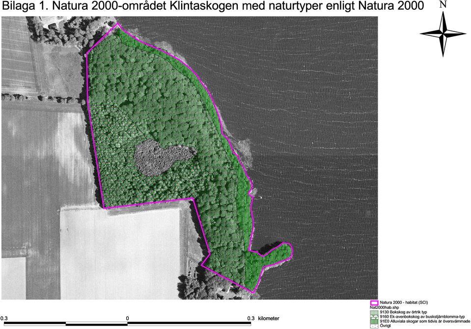3 kilometer Natura 2000 - habitat (SCI) Nat2000hab.