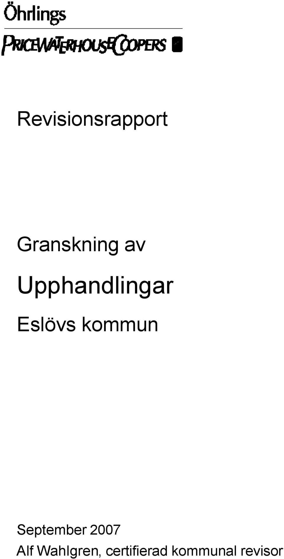 kommun September 2007 Alf