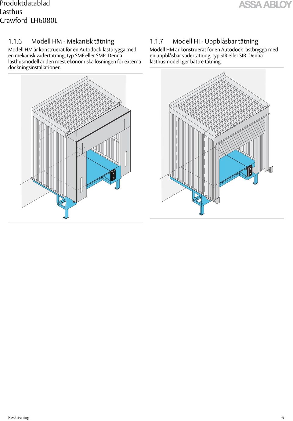 Denna lasthusmodell är den mest ekonomiska lösningen för externa dockningsinstallationer. 1.