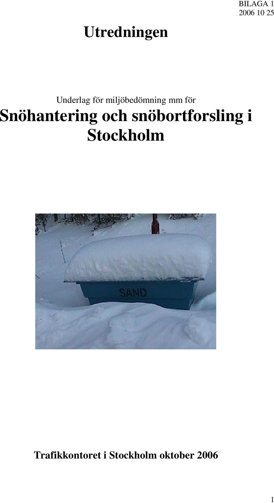 och snöbortforsling i Stockholm