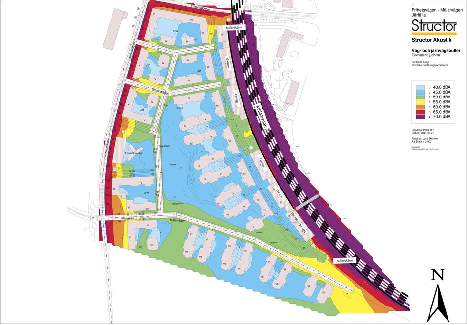 Nordiska Beräkningsmodellerna 8:e våningen +11,8 +,2 17 Elverksvägen 1 Torget förskola 2 +17,0 13 +17,3 +18,1 +23, > 0.0 dba > 5.0 0.0 dba > 50.0 5.0 dba > 55.0 50.0 dba > 0.0 55.0 dba > 5.0 0.0 dba > 70.