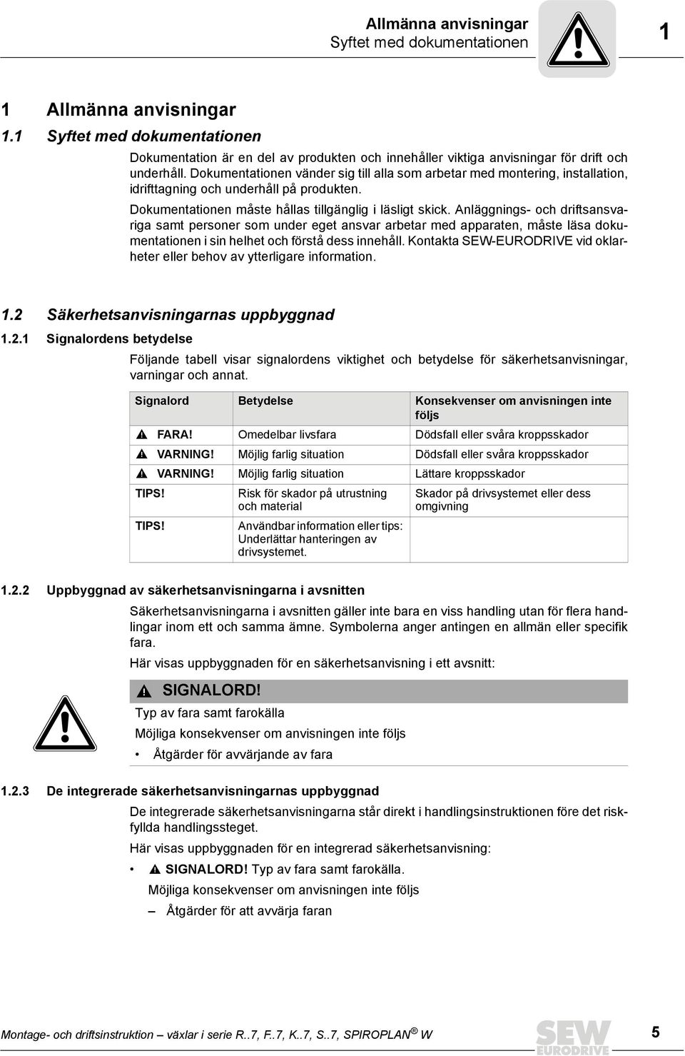 Anläggnings- och driftsansvariga samt personer som under eget ansvar arbetar med apparaten, måste läsa dokumentationen i sin helhet och förstå dess innehåll.