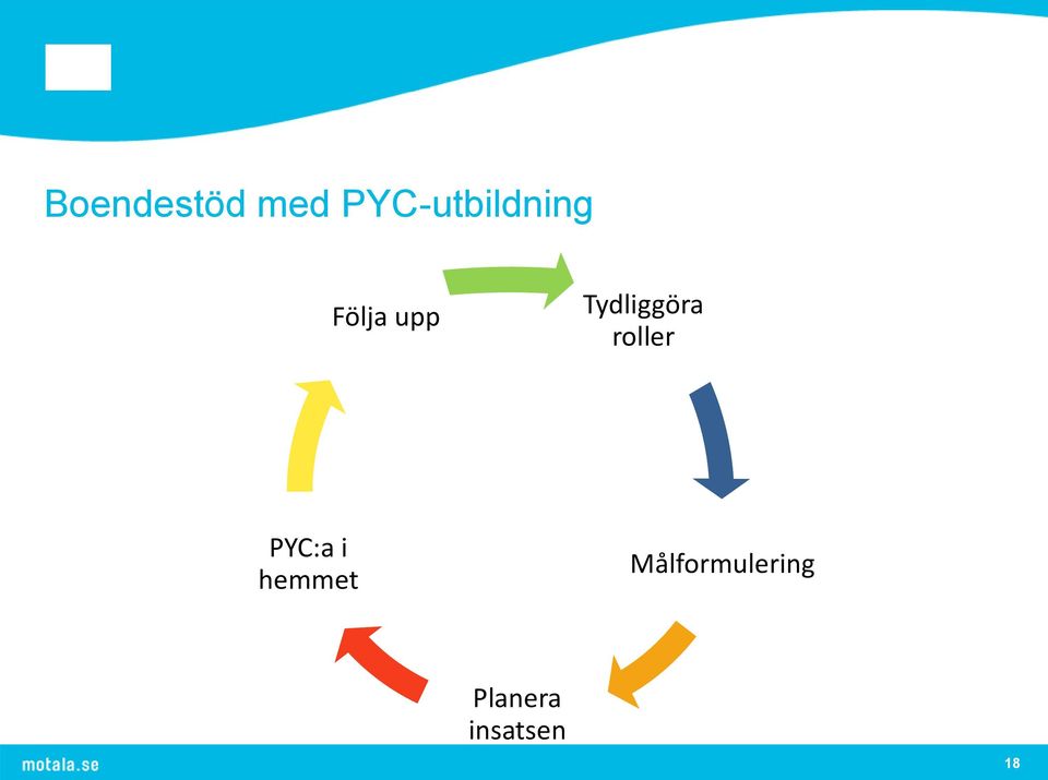 Tydliggöra roller PYC:a i