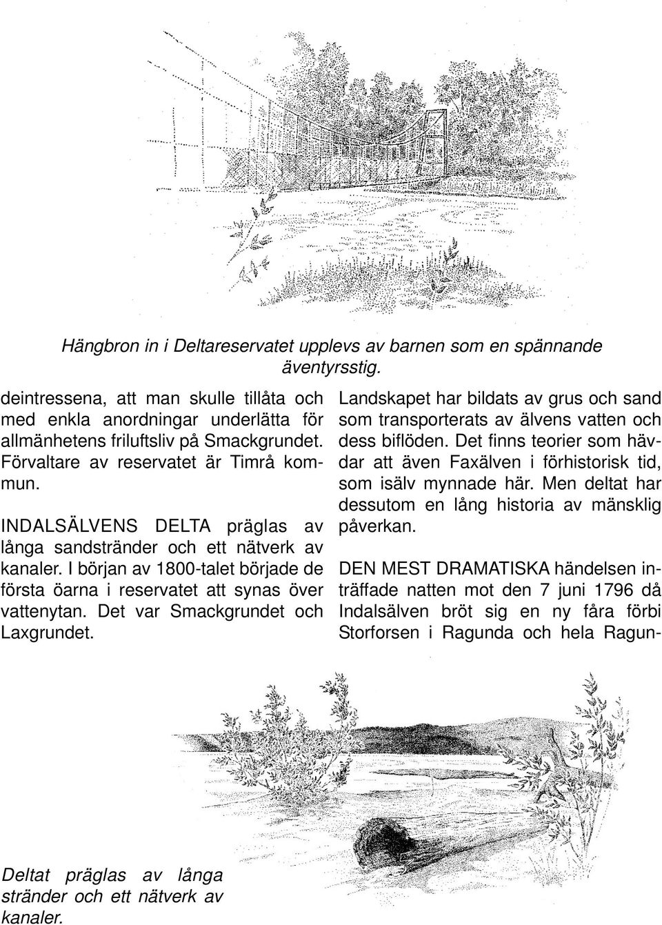 I början av 1800-talet började de första öarna i reservatet att synas över vattenytan. Det var Smackgrundet och Laxgrundet.