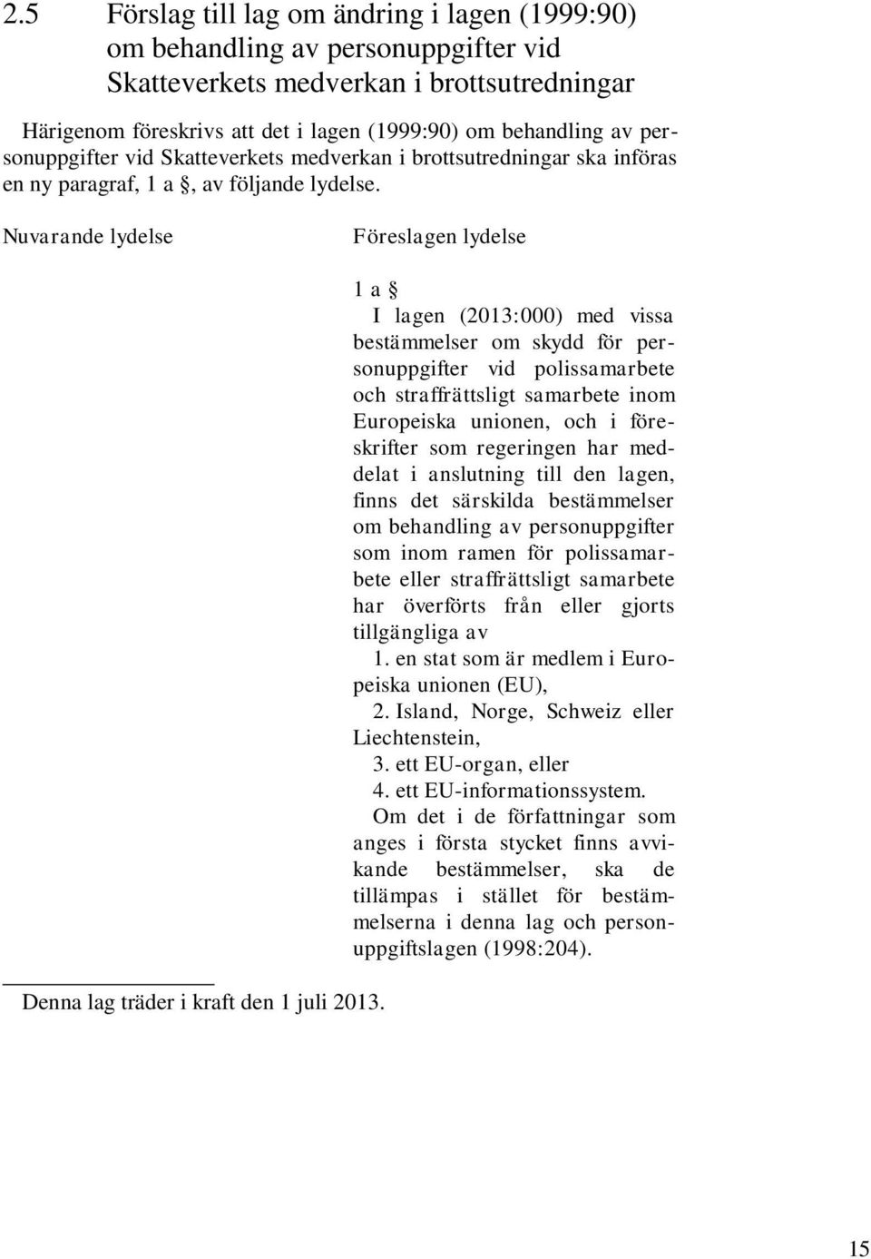 1 a I lagen (2013:000) med vissa bestämmelser om skydd för personuppgifter vid polissamarbete och straffrättsligt samarbete inom Europeiska unionen, och i föreskrifter som regeringen har meddelat i