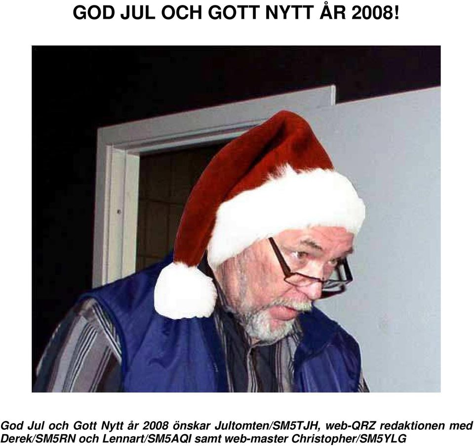 Jultomten/SM5TJH, web-qrz redaktionen med